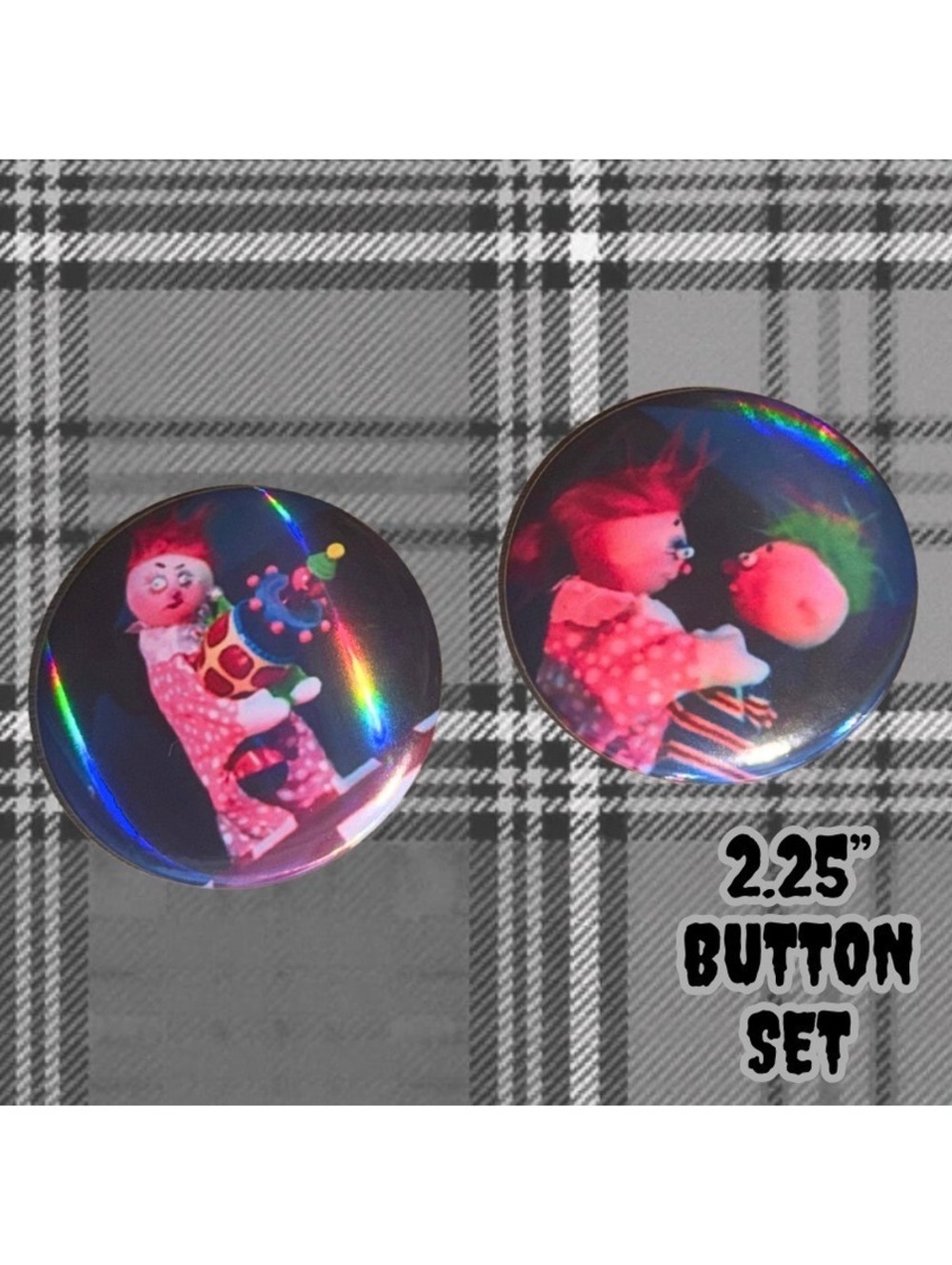 Killer Klowns From Outer Space Puppet 2.25" Button Set